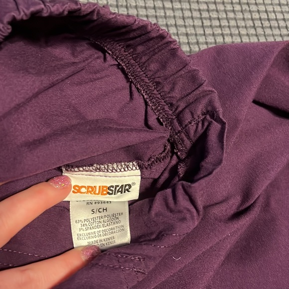 Scrubstar purple scrub pants - Picture 2 of 3
